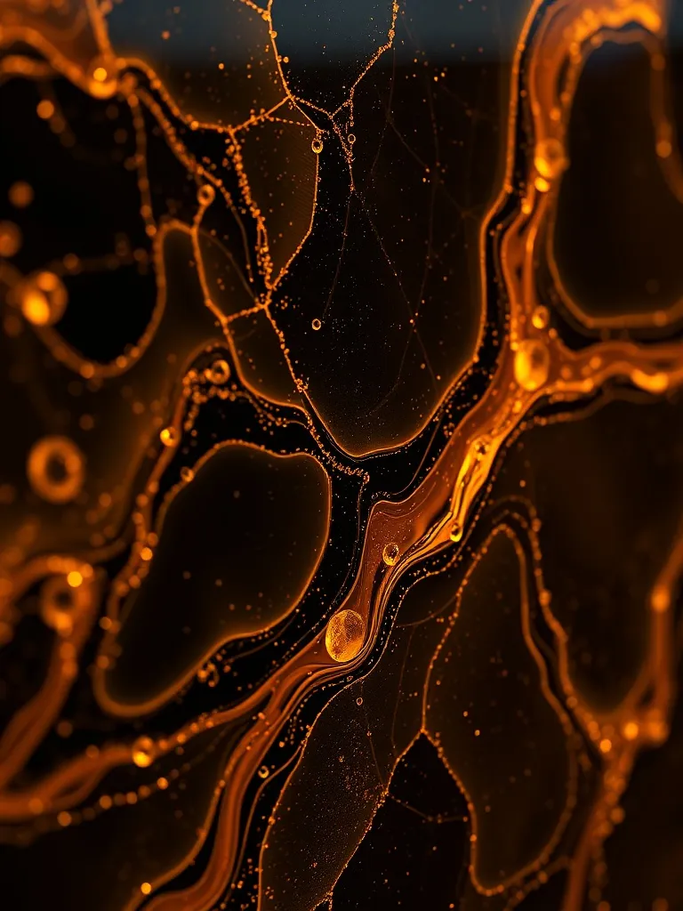 Cinematic close-up of a high-tech digital canvas with golden