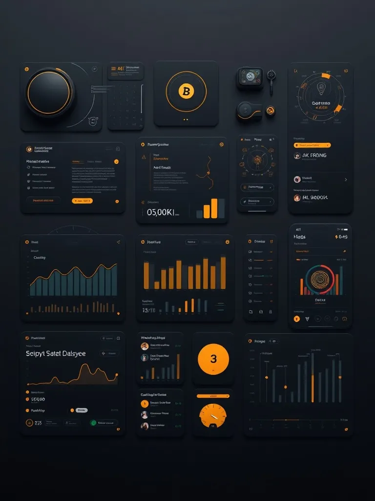 A technical layout showing UI elements of an AI software, da